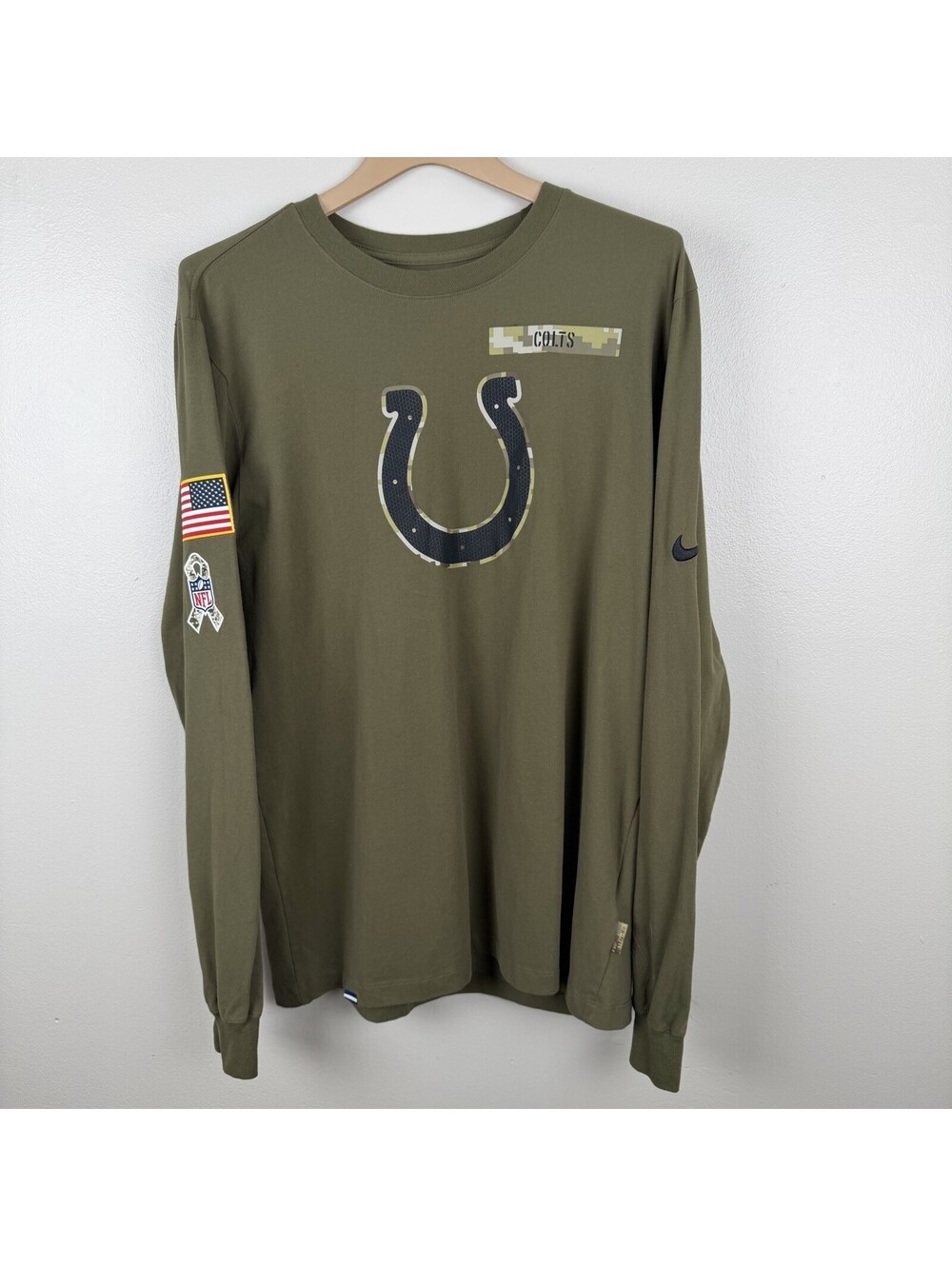 Nike NFL Salute to Service Indianapolis Colts Long Sleeve Shirt Dri-Fit Large - Picture 2 of 9